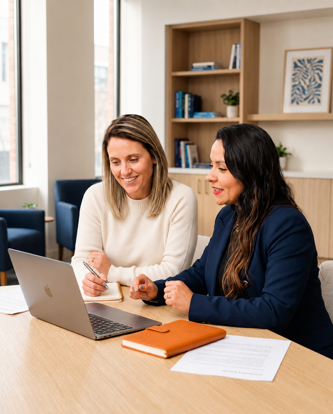 ThriveUp Career founders in a career strategy consultation